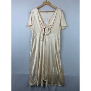 Baltic Born Poppy Satin Midi Dress Bridal Bridesmaid Ivory Women's Size XXXL 3XL